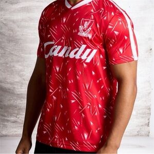 NWT LFC Liverpool 1989-90 Candy Home Football Jersey Reissue Adidas Size Small